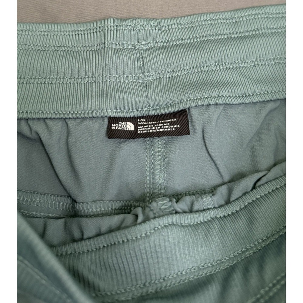 The North Face Aphrodite Shorts Womens Sz Large Green Bermuda Drawstring Pockets - Picture 3 of 8